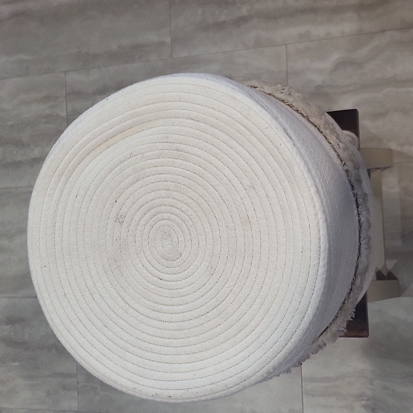 Pillowfort Creamy White Woven Braided Storage Basket with Fringe & Handles🌻 - Picture 4 of 5